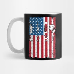 Liberty Gun Beer Trump America Freedom 4th Of July Mug